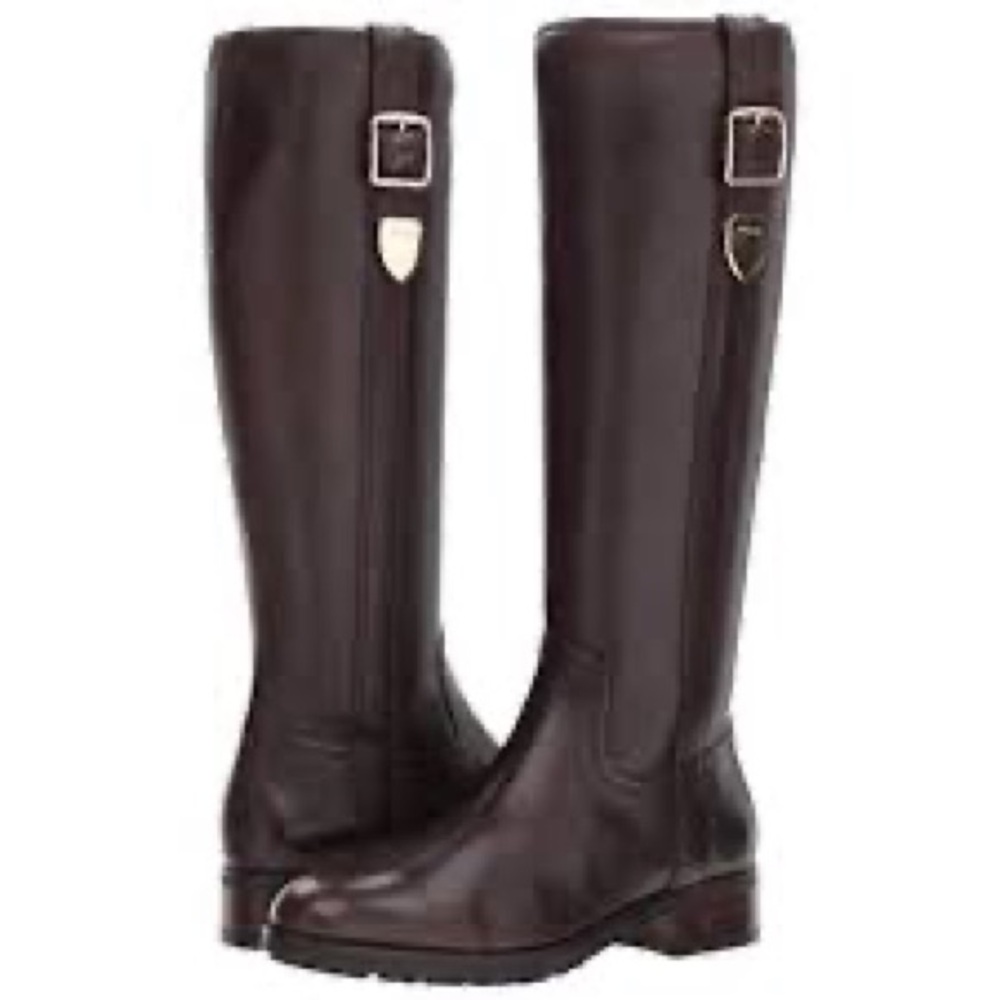 Coach Easton chestnut leather Chelsea Tall Riding Boots